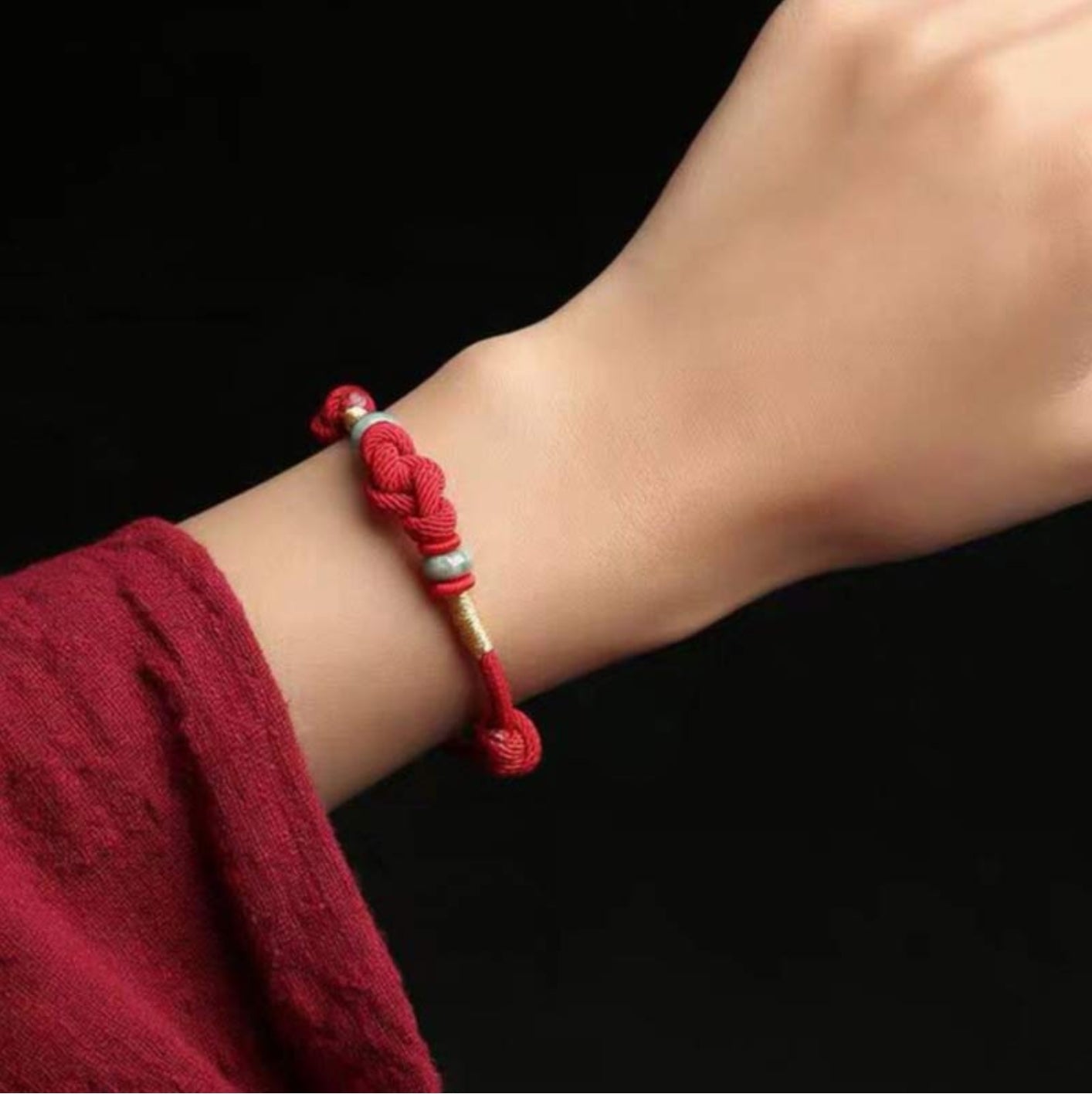 Red String&Jade(Wrist Circumference 14-22cm)
