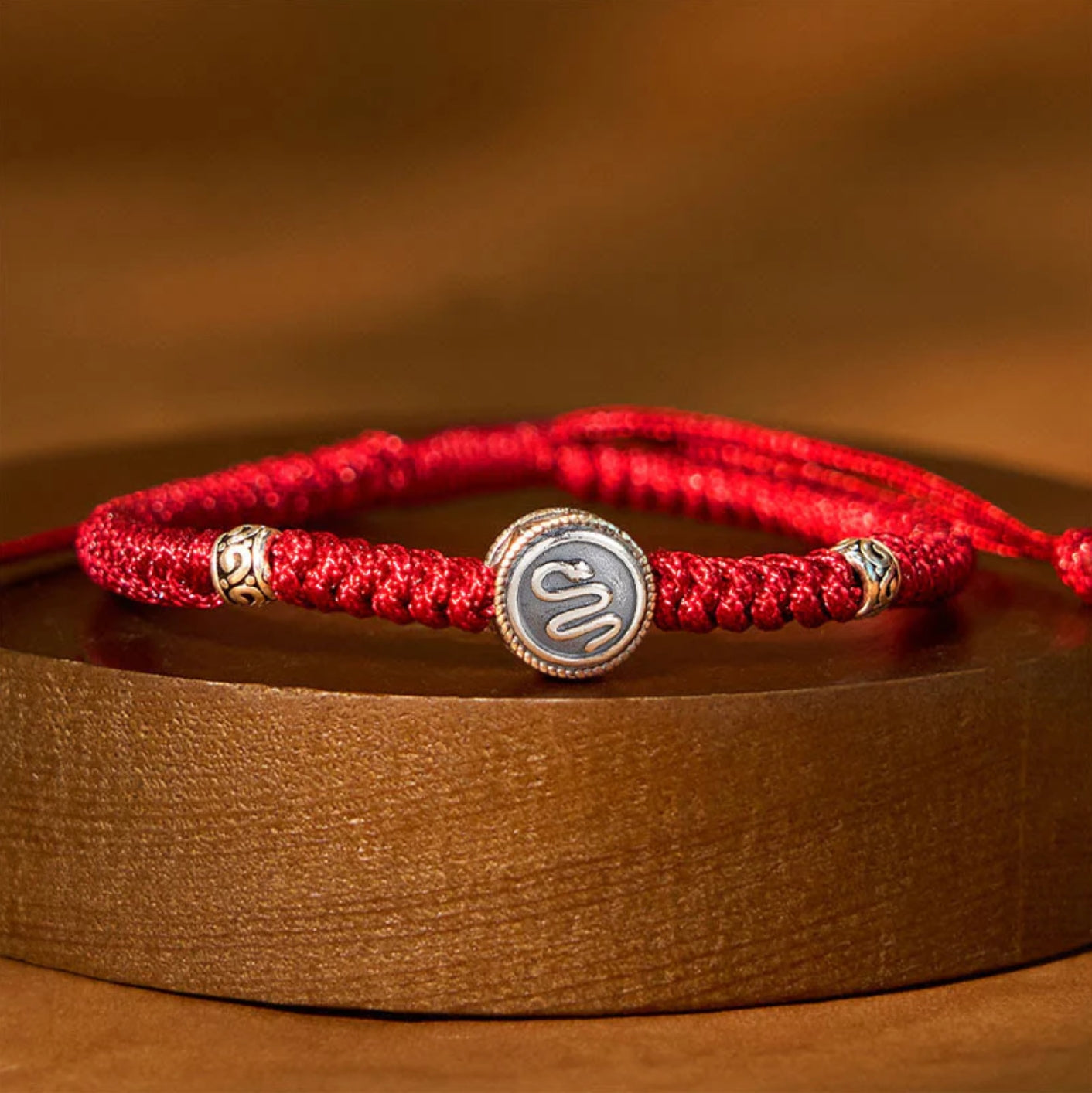 Buddha Stones 12 Chinese Zodiac Lucky Red String Bracelet Snake Gift