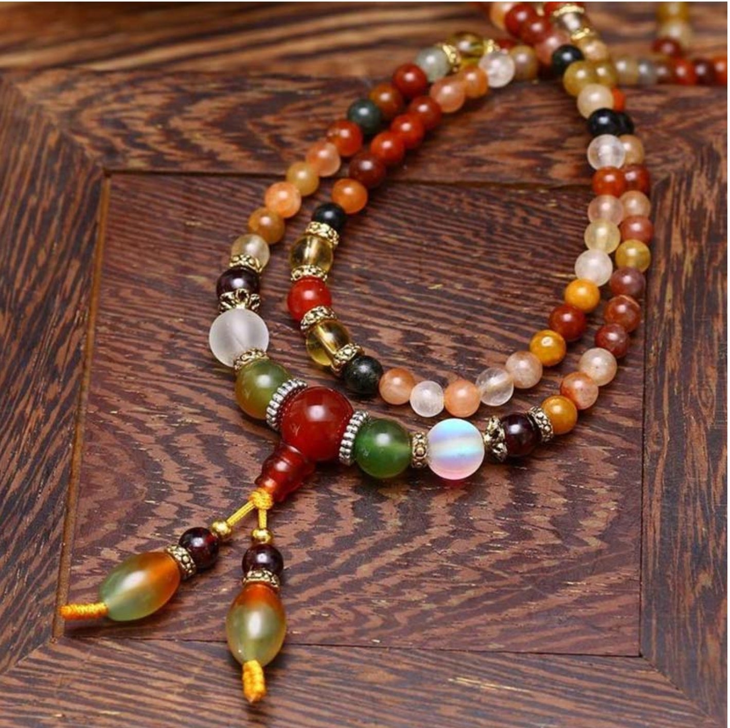 Buddha Stones The 108 Quartz Healing Mala Bracelet