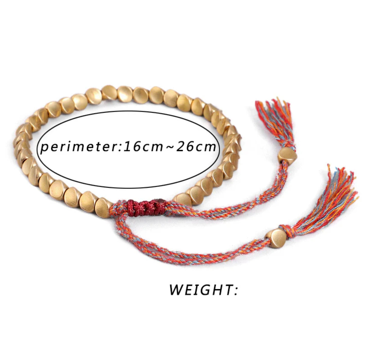 Buddha Stones Tibetan Copper Beads Healing Luck Bracelet