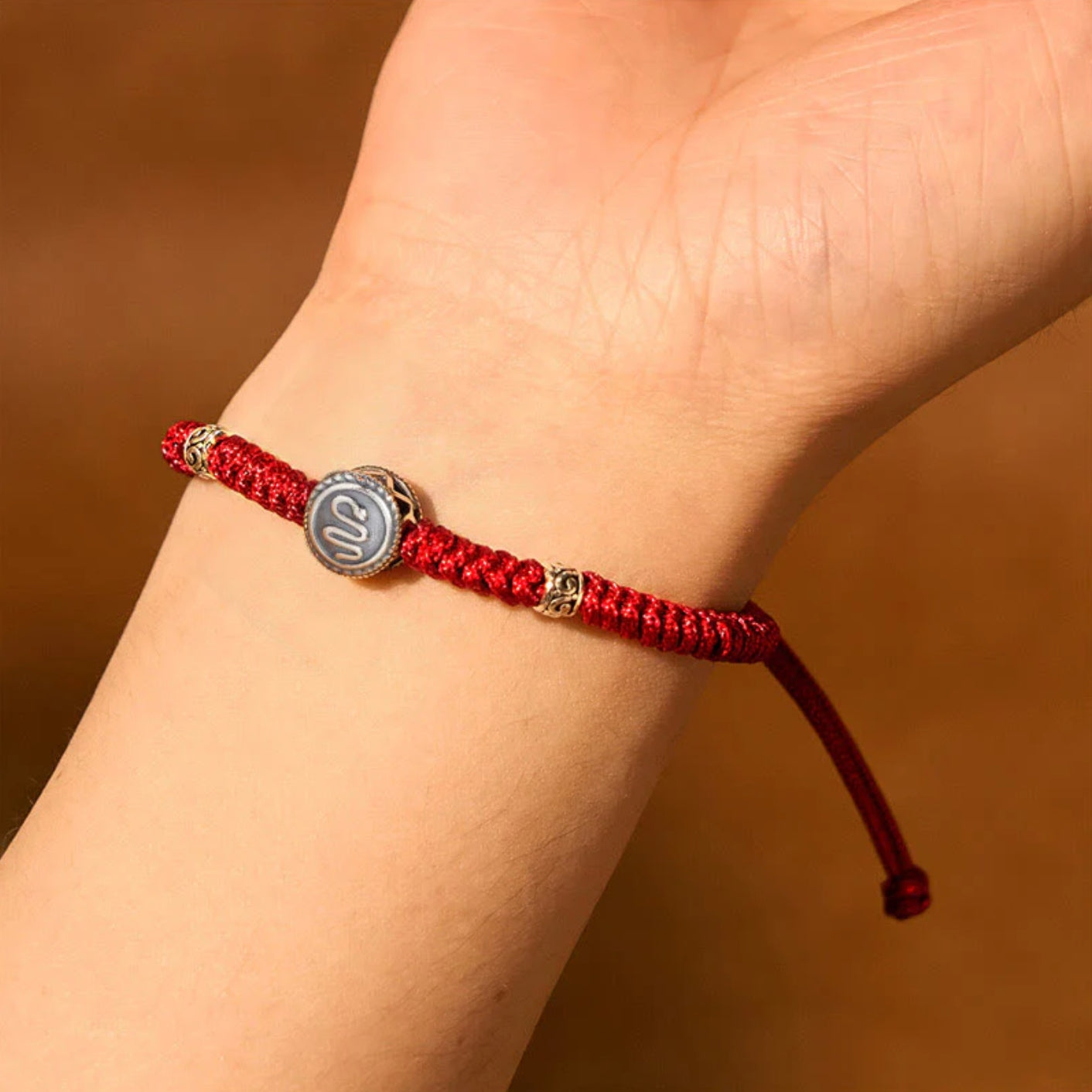 Buddha Stones 12 Chinese Zodiac Lucky Red String Bracelet Snake Gift