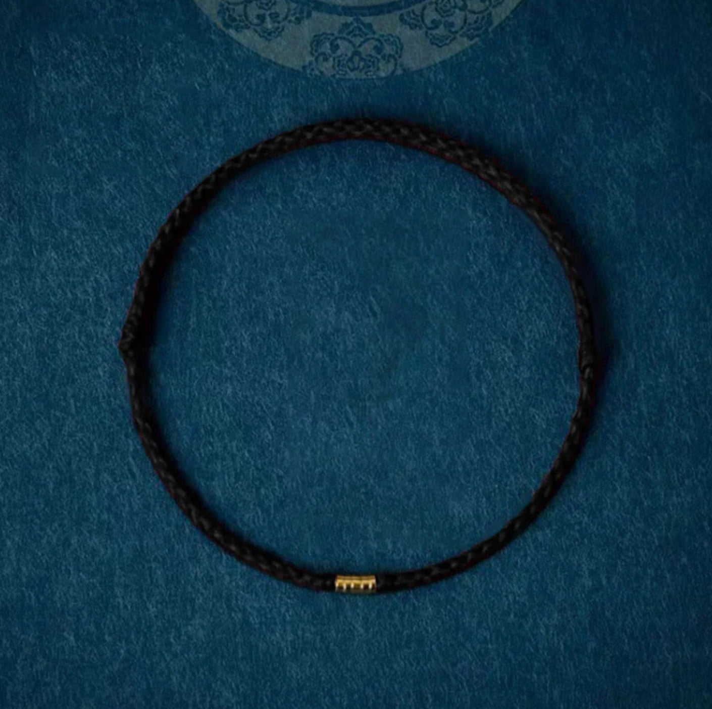 Buddha Stones 925 Sterling Silver Lucky Golden Bead Braided String Bracelet Anklet