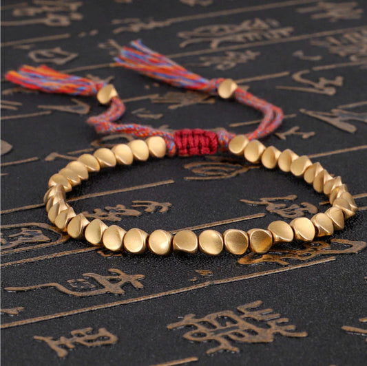 Buddha Stones Tibetan Copper Beads Healing Luck Bracelet
