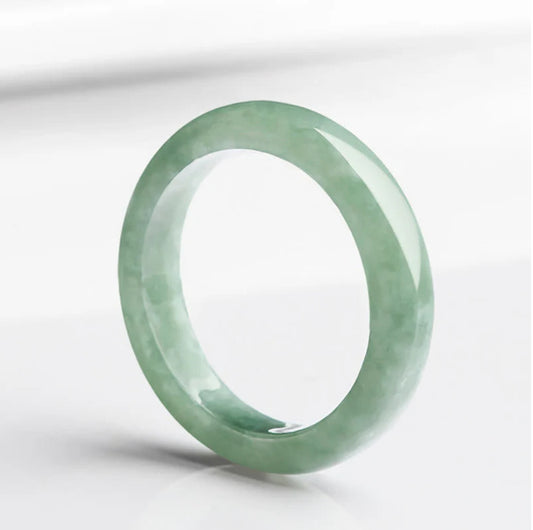 Buddha Stones Natural Jade Prosperity Abundance Ring