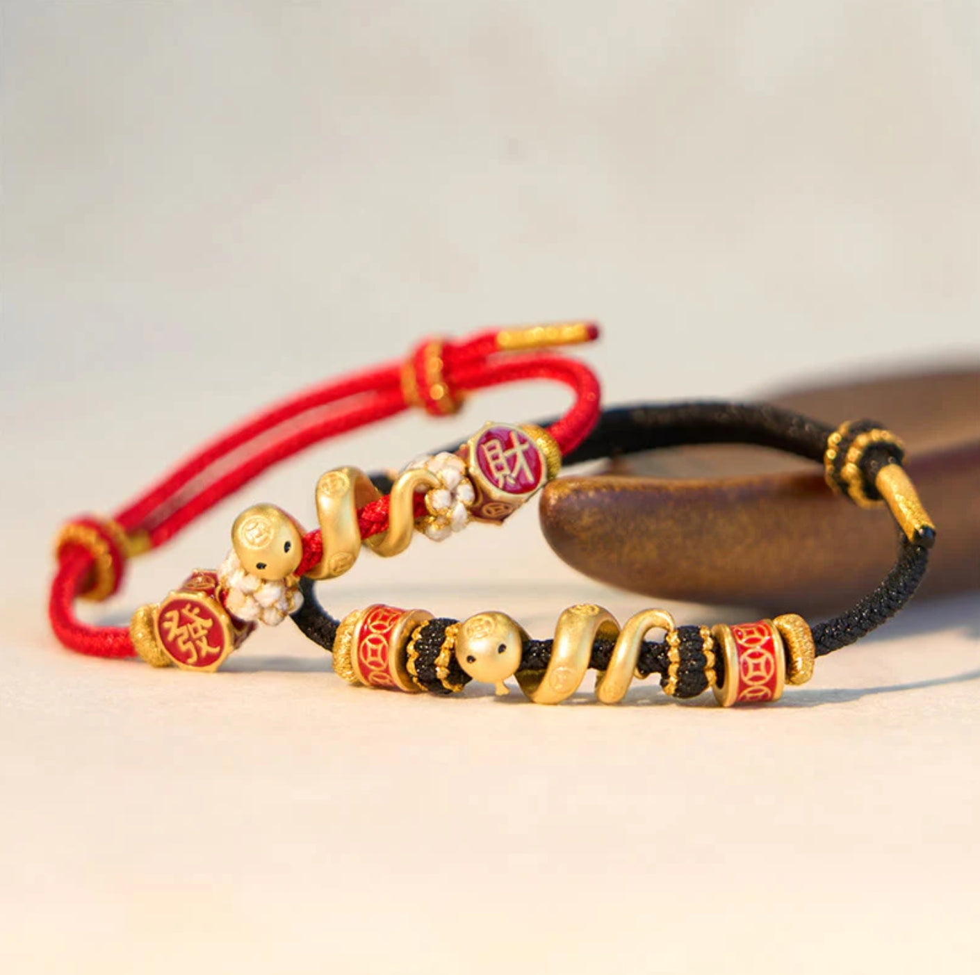 Buddha Stones 925 Sterling Silver Year Of The Snake Golden Snake Luck Prosperous Bracelet Necklace Pendant
