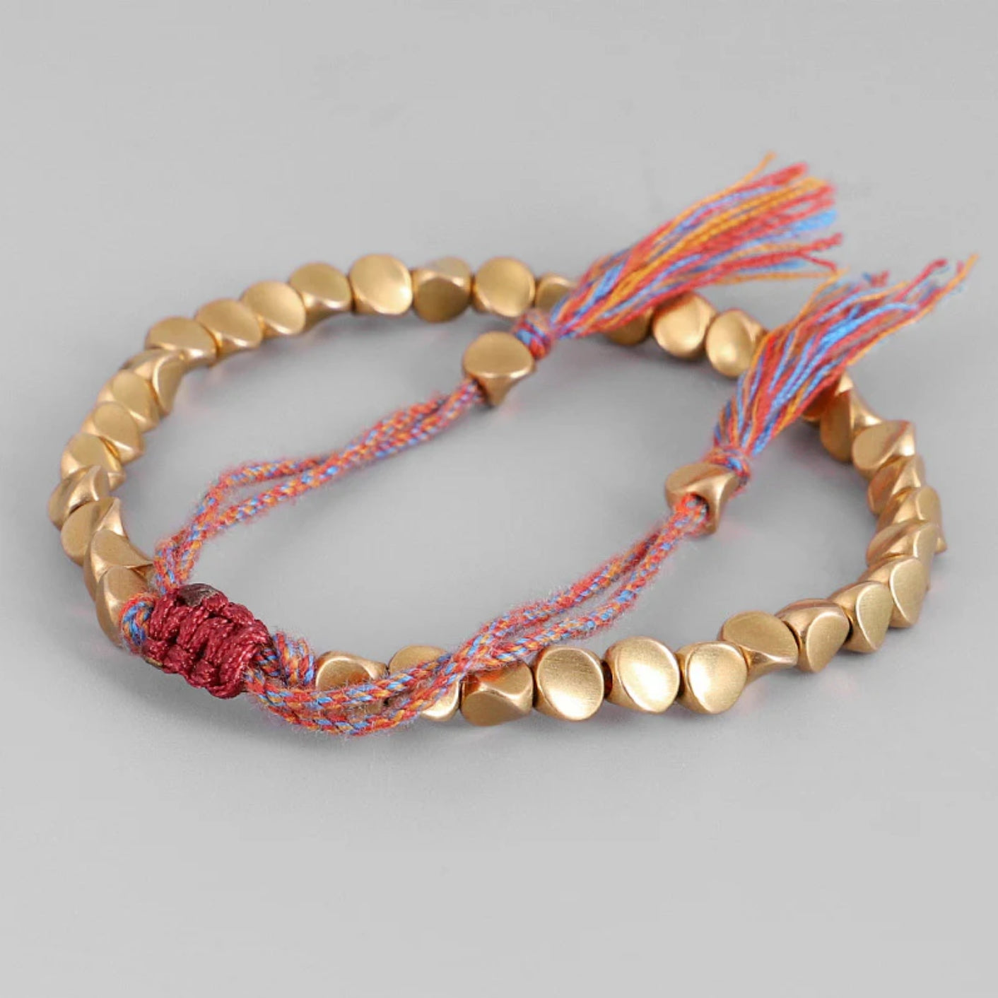 Buddha Stones Tibetan Copper Beads Healing Luck Bracelet