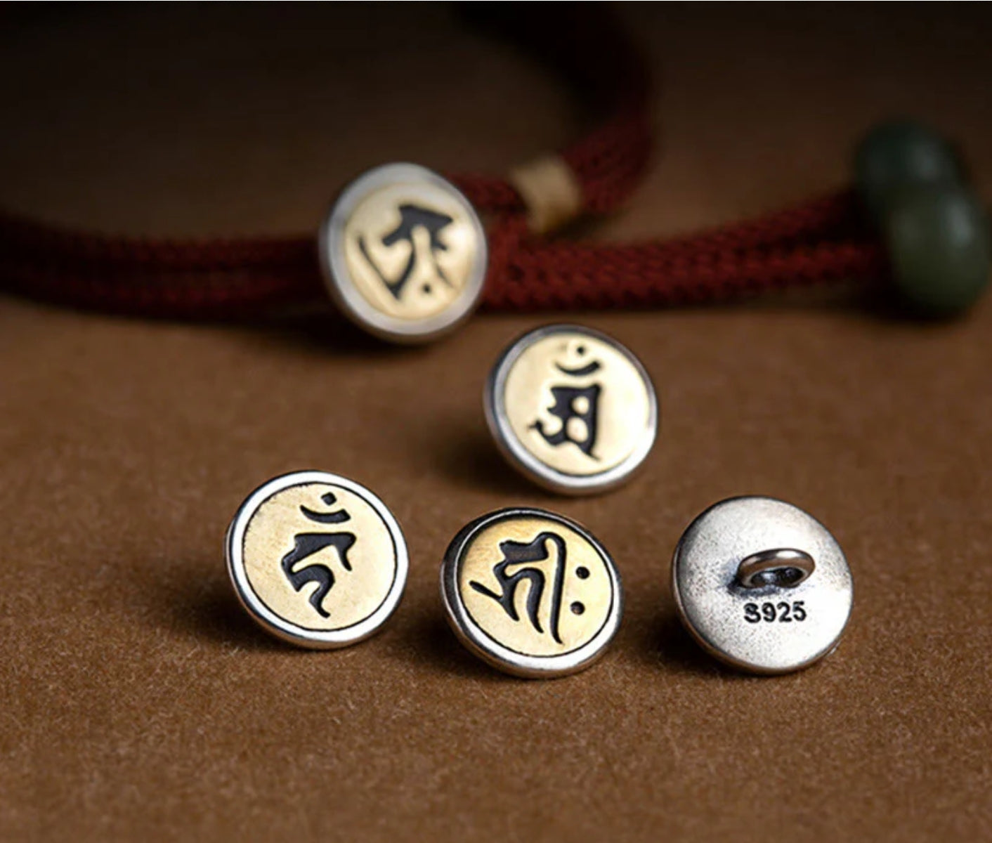 Buddha Stones 925 Sterling Silver Handmade Chinese Zodiac Natal Buddha Cyan Bodhi Seed Protection Braided Red String Bracelet