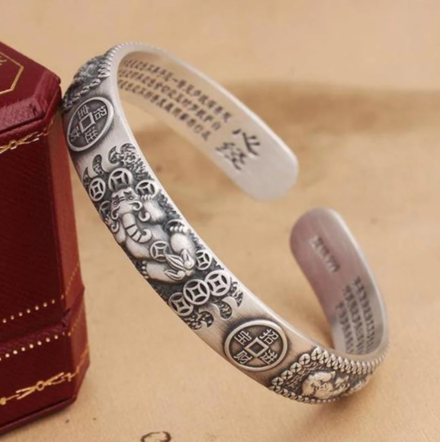 Buddha Stones FengShui Lucky PiXiu Protection Adjustable Bracelet