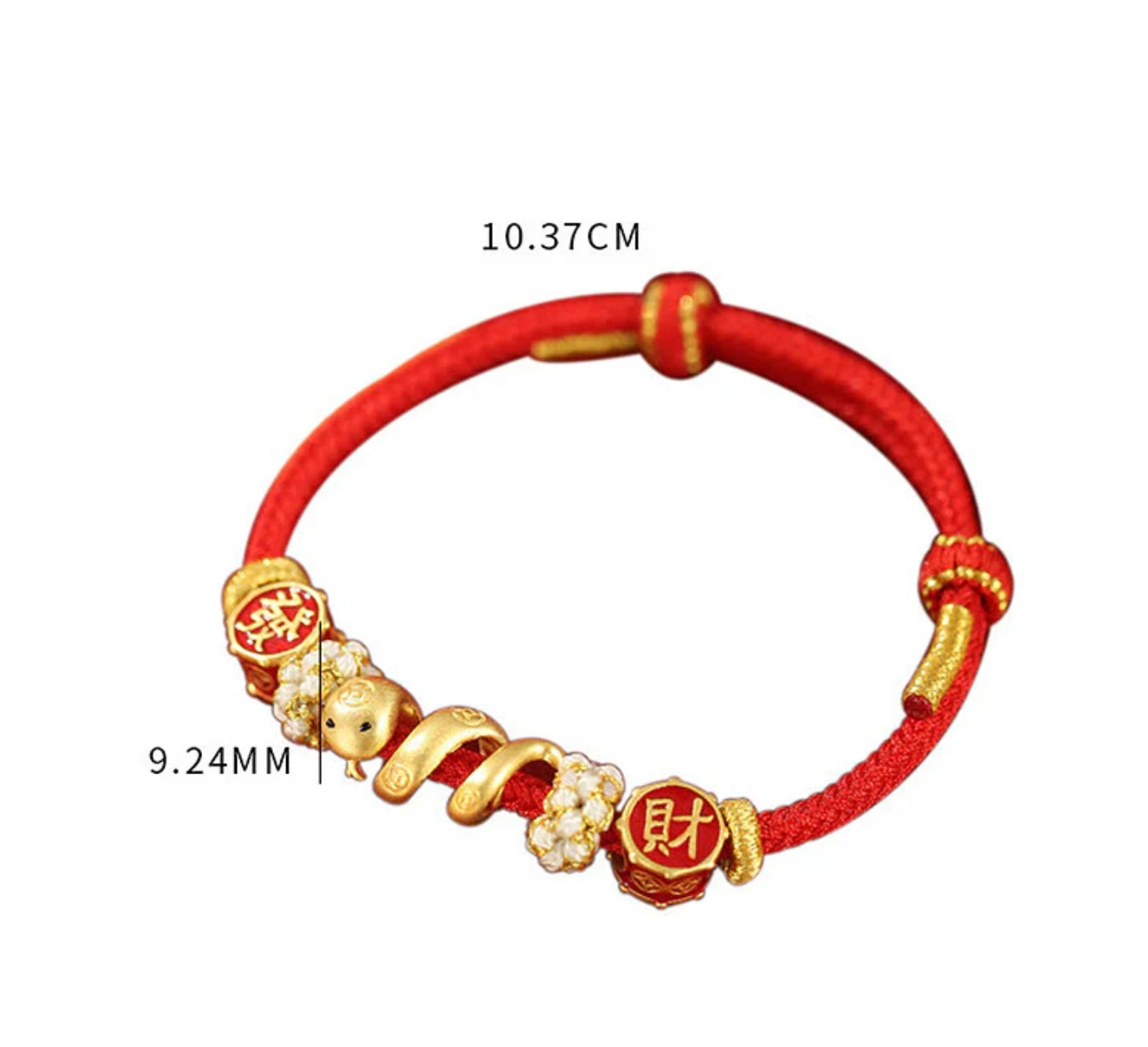 Buddha Stones 925 Sterling Silver Year Of The Snake Golden Snake Luck Prosperous Bracelet Necklace Pendant