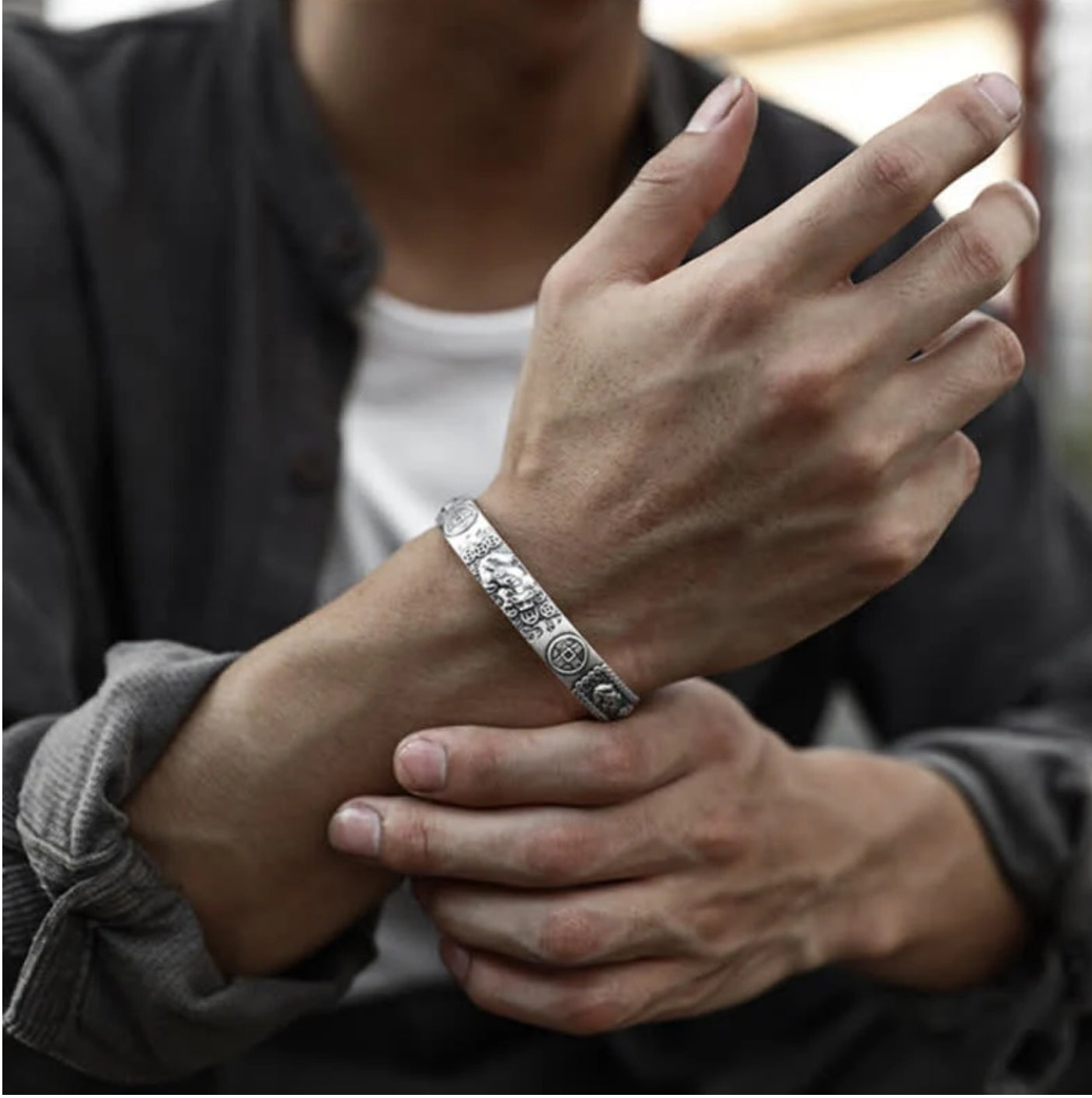 Buddha Stones FengShui Lucky PiXiu Protection Adjustable Bracelet